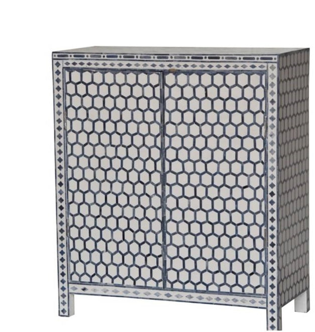 Dizon Bone Inlay Bar Cabinet