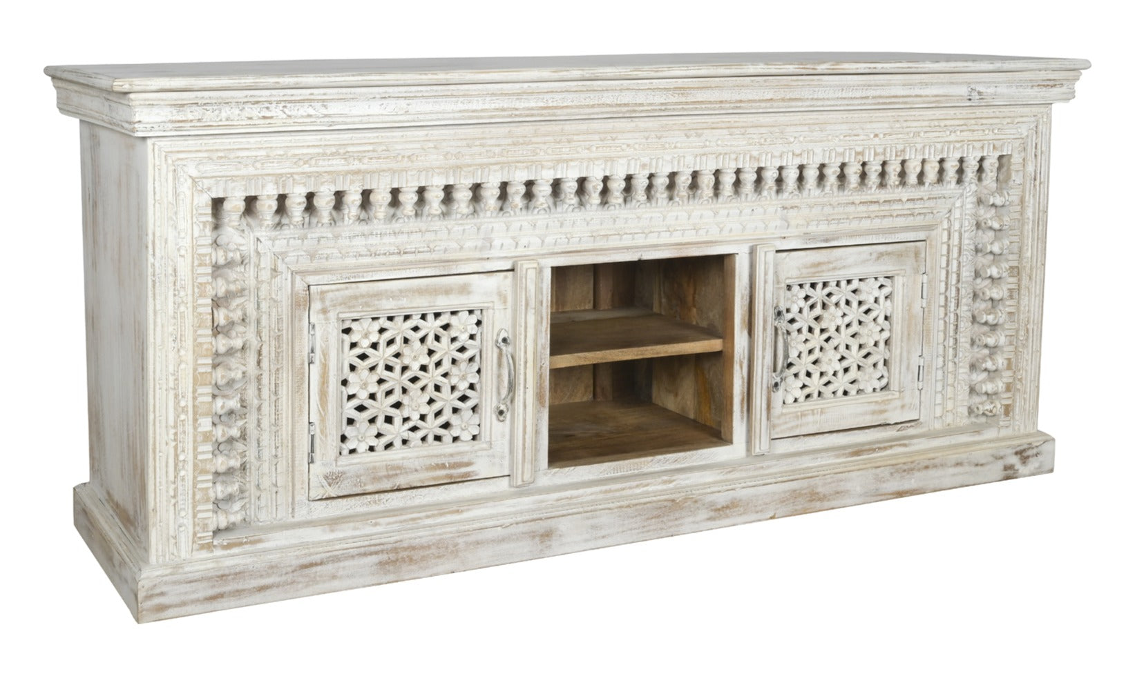 Levine Hand Carved Wooden TV Cabinet