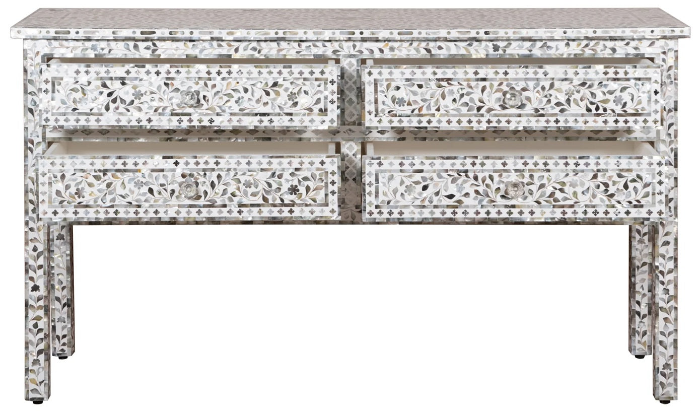 Peter Mother of Pearl Inlay Console Table