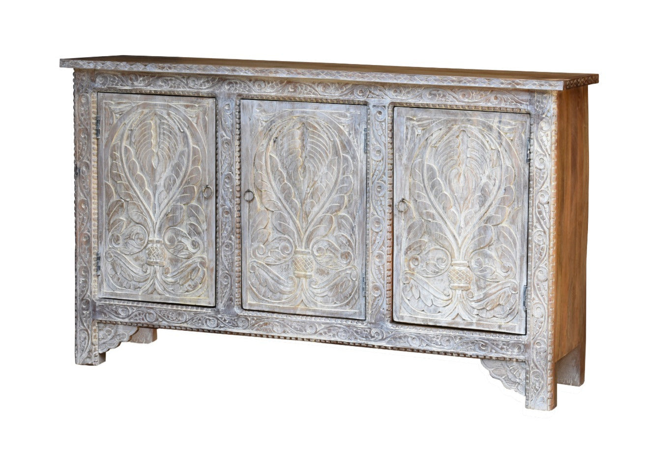 Remi Hand Carved Wooden Sideboard