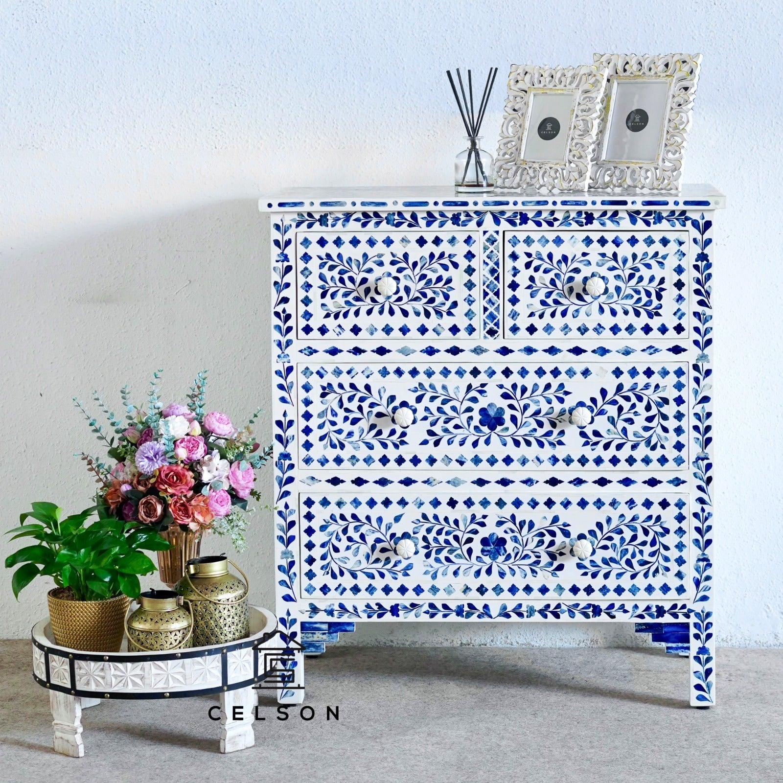 Mason Bone Inlay Chest of Drawer