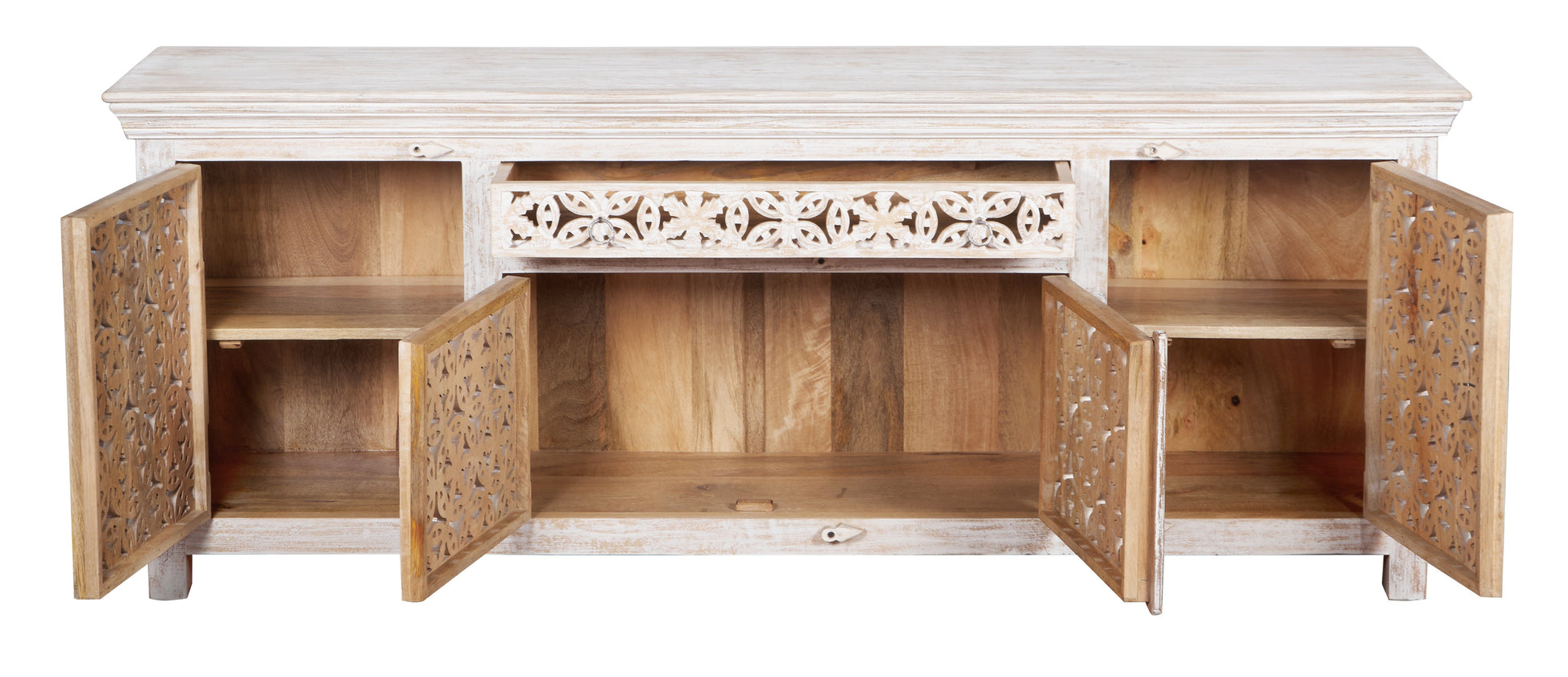 Robbie Carved Wooden TV Cabinet