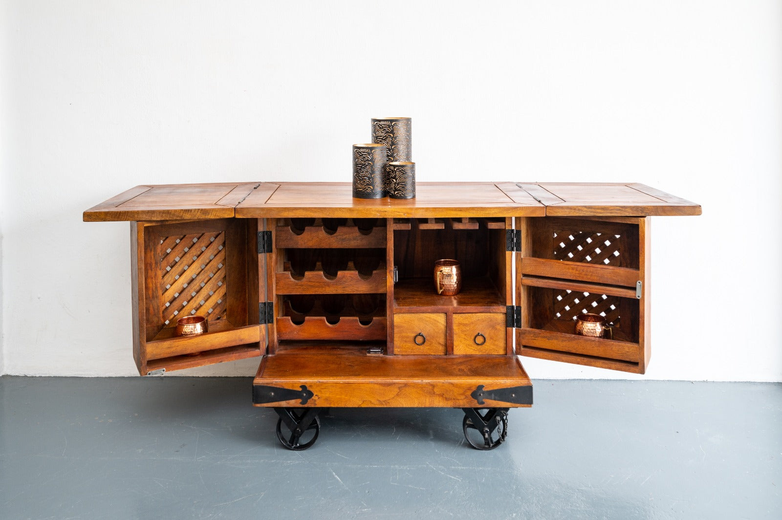 Paulo Wooden Bar Cabinet