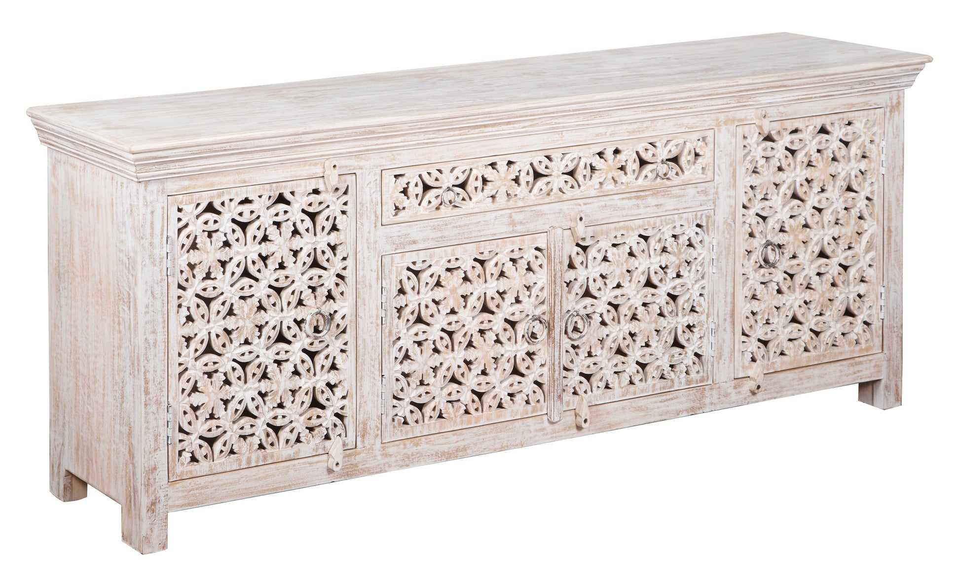 Robbie Carved Wooden TV Cabinet