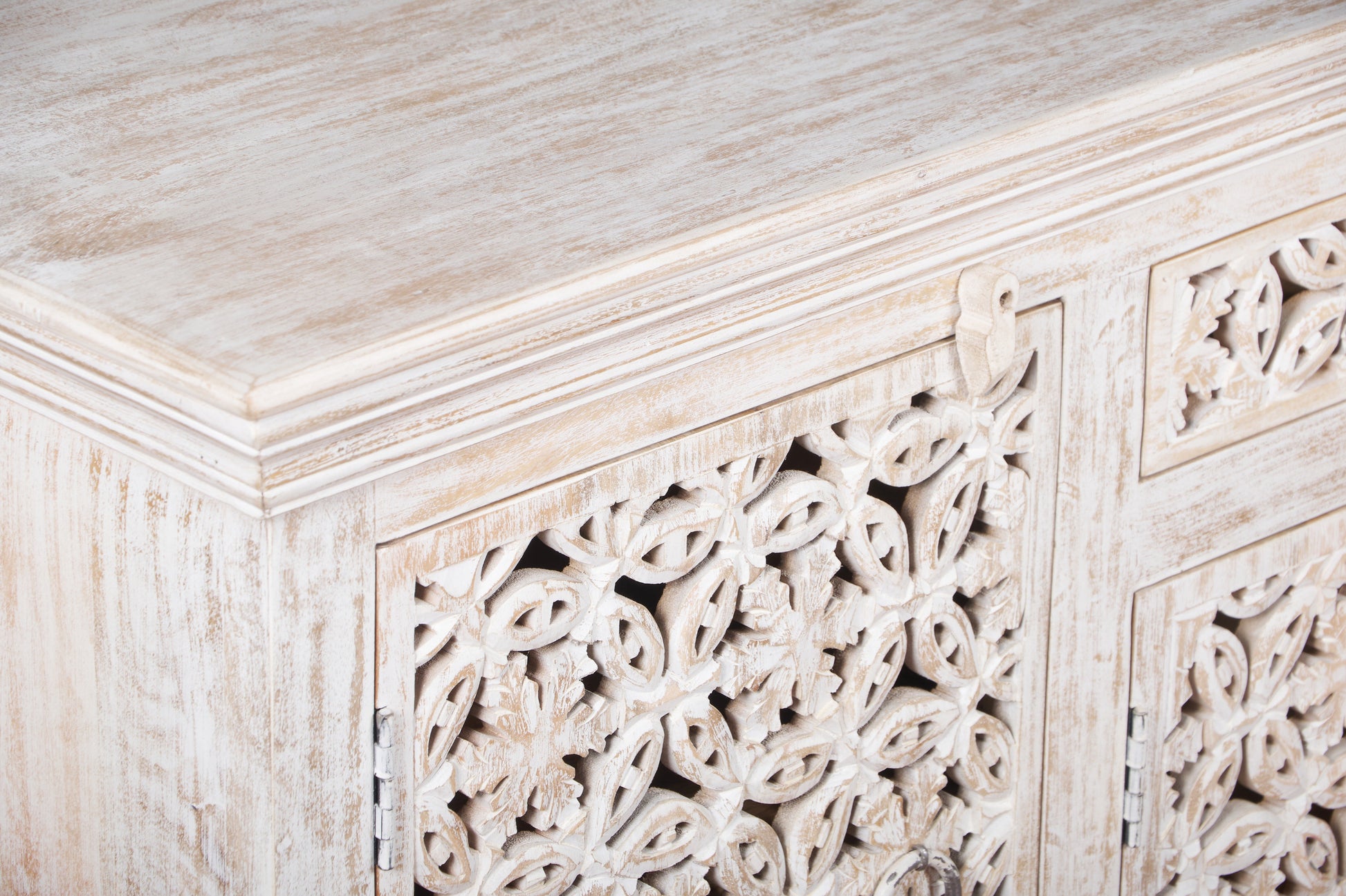 Robbie Carved Wooden TV Cabinet