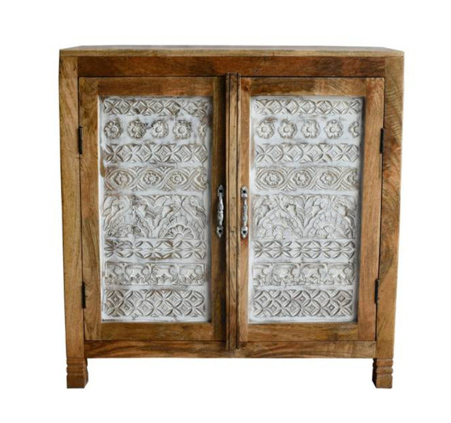 Alma Carved Wooden Cabinet