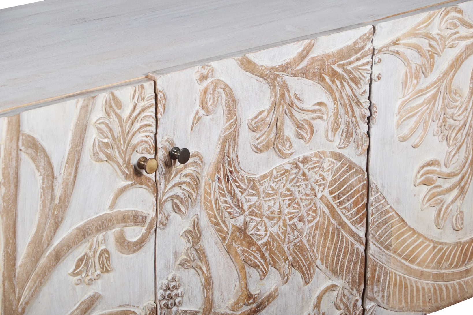 Yuvi Hand Carved Wooden TV Console