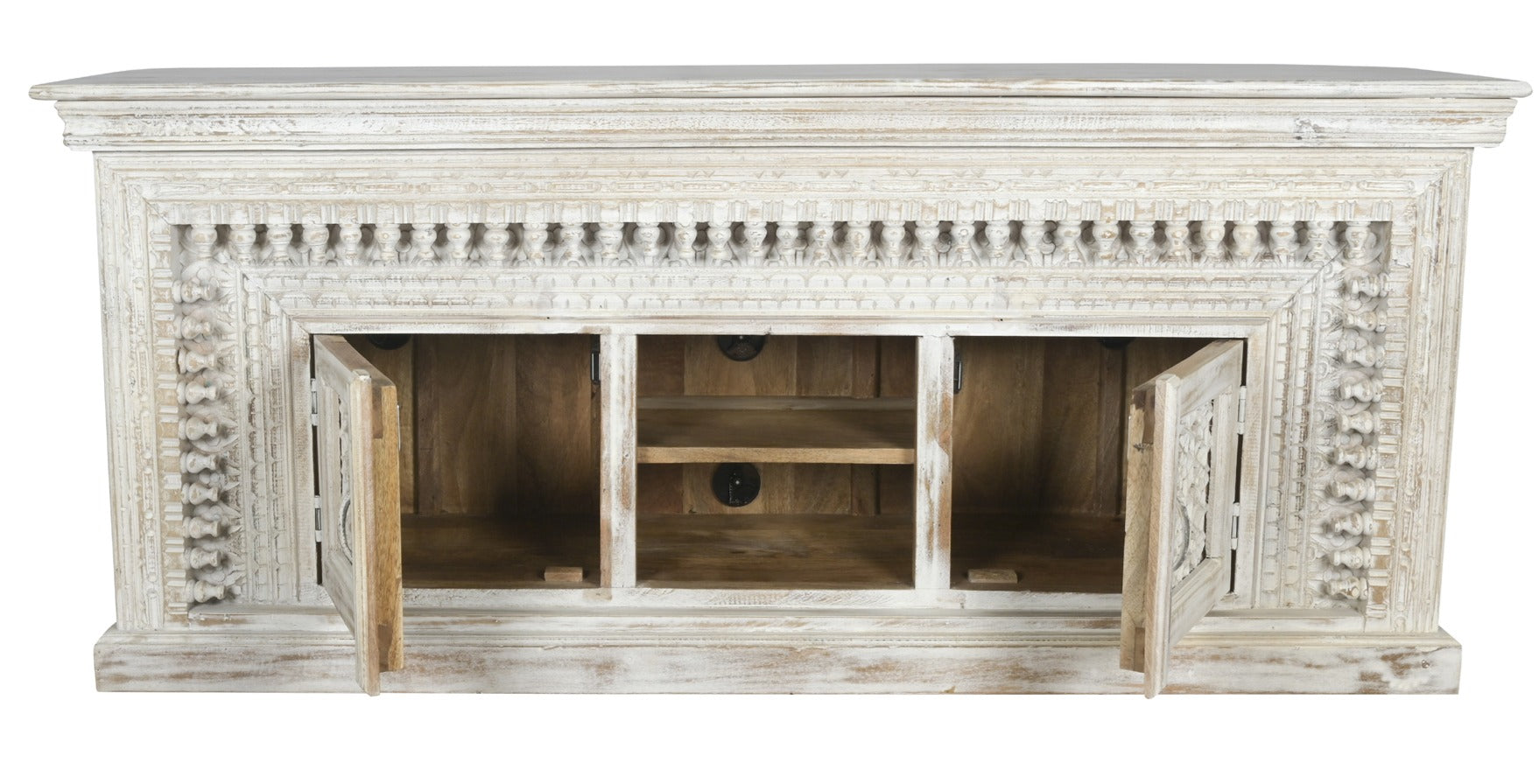 Levine Hand Carved Wooden TV Cabinet