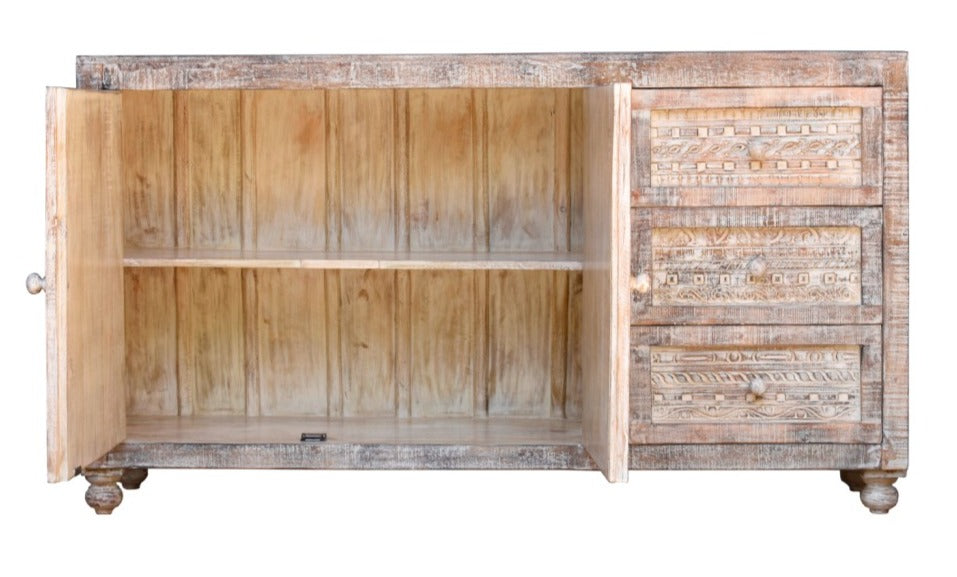 Euan Carved Wooden Buffet