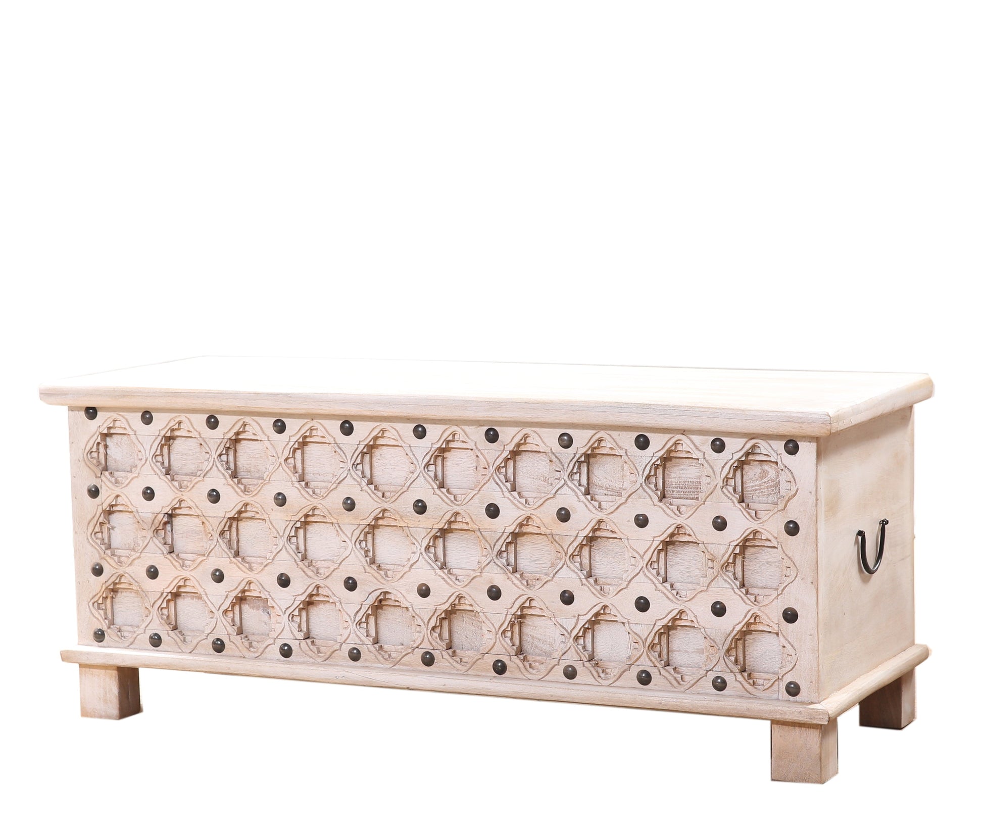 Kavi Carved Storage Trunk