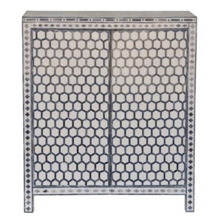 Dizon Bone Inlay Bar Cabinet