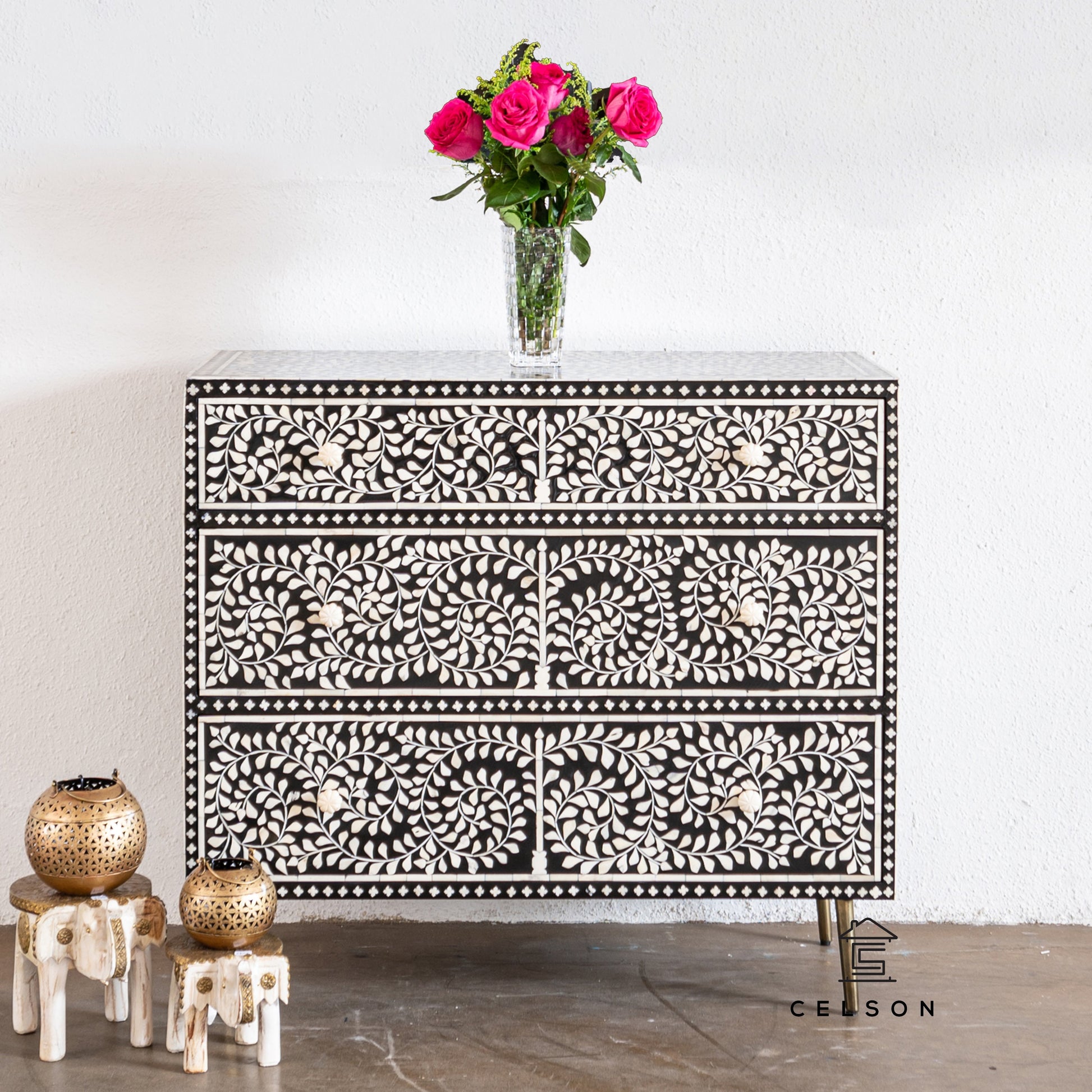Lavie Bone Inlay Chest of Drawer