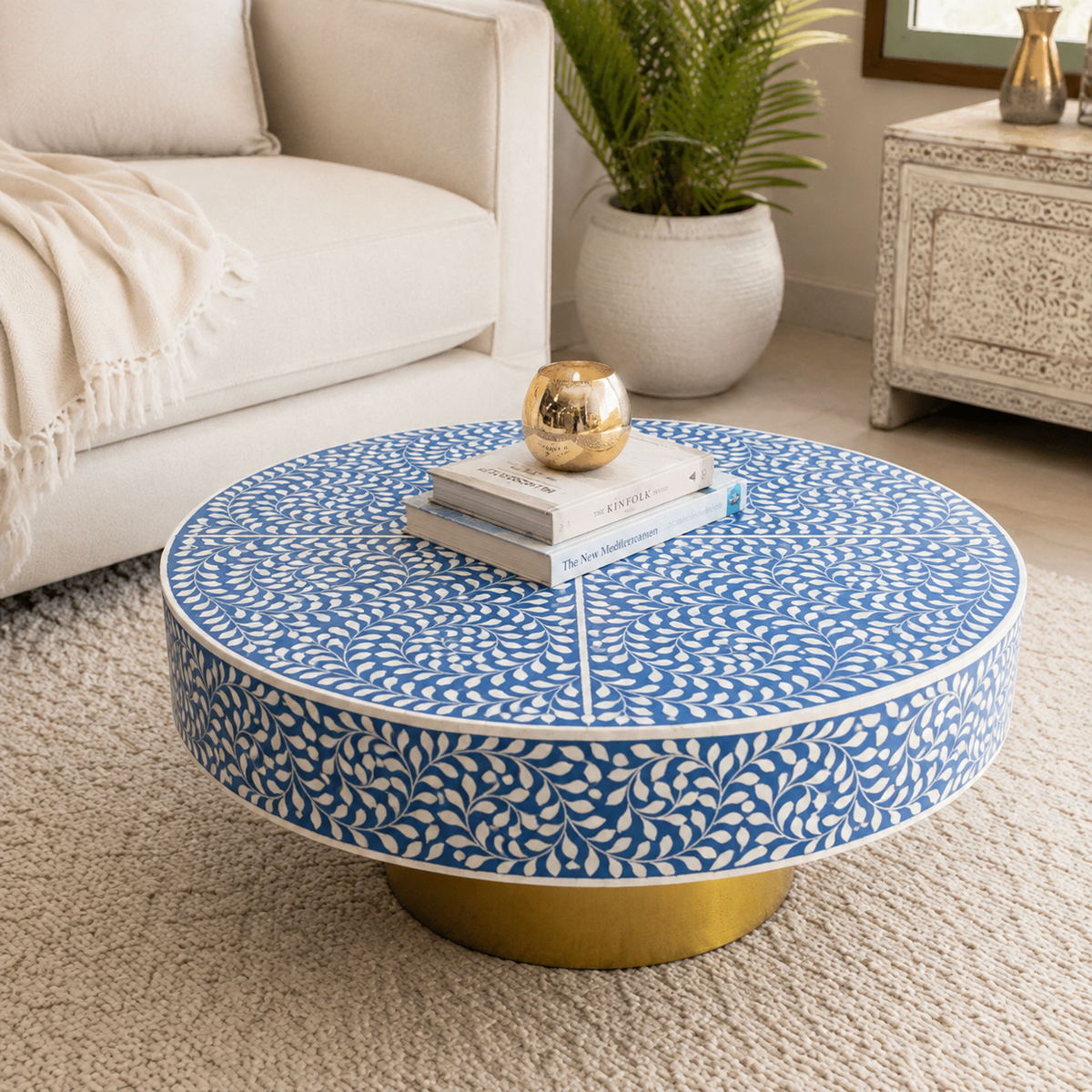 Paula Bone Inlay Coffee Table