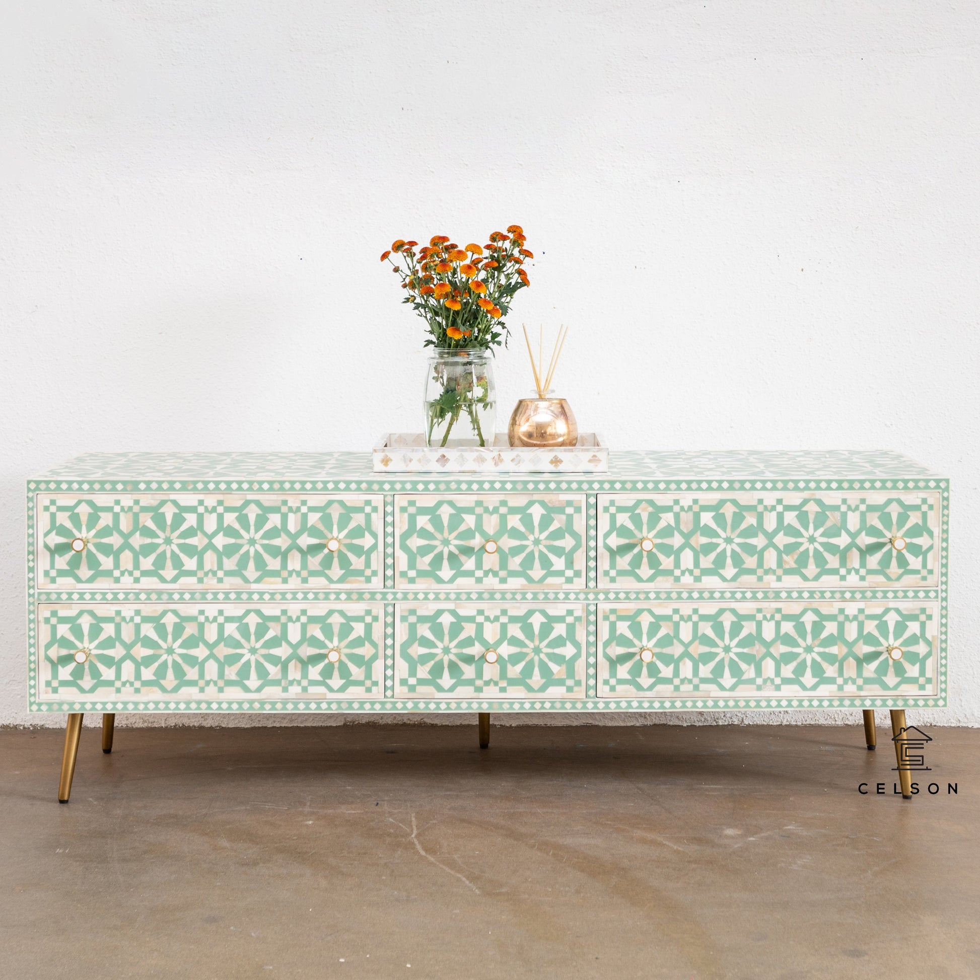 Jessica Bone Inlay TV Cabinet