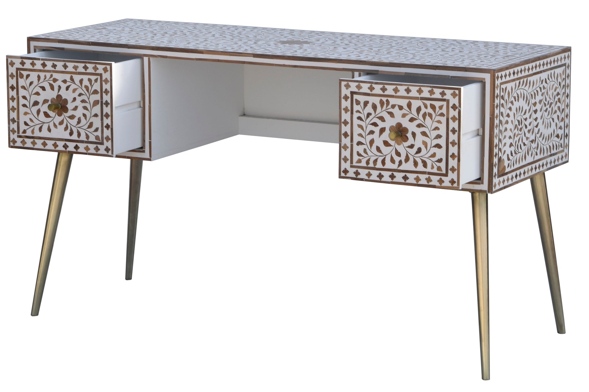 Avroah Hand Carved Wooden Study Table