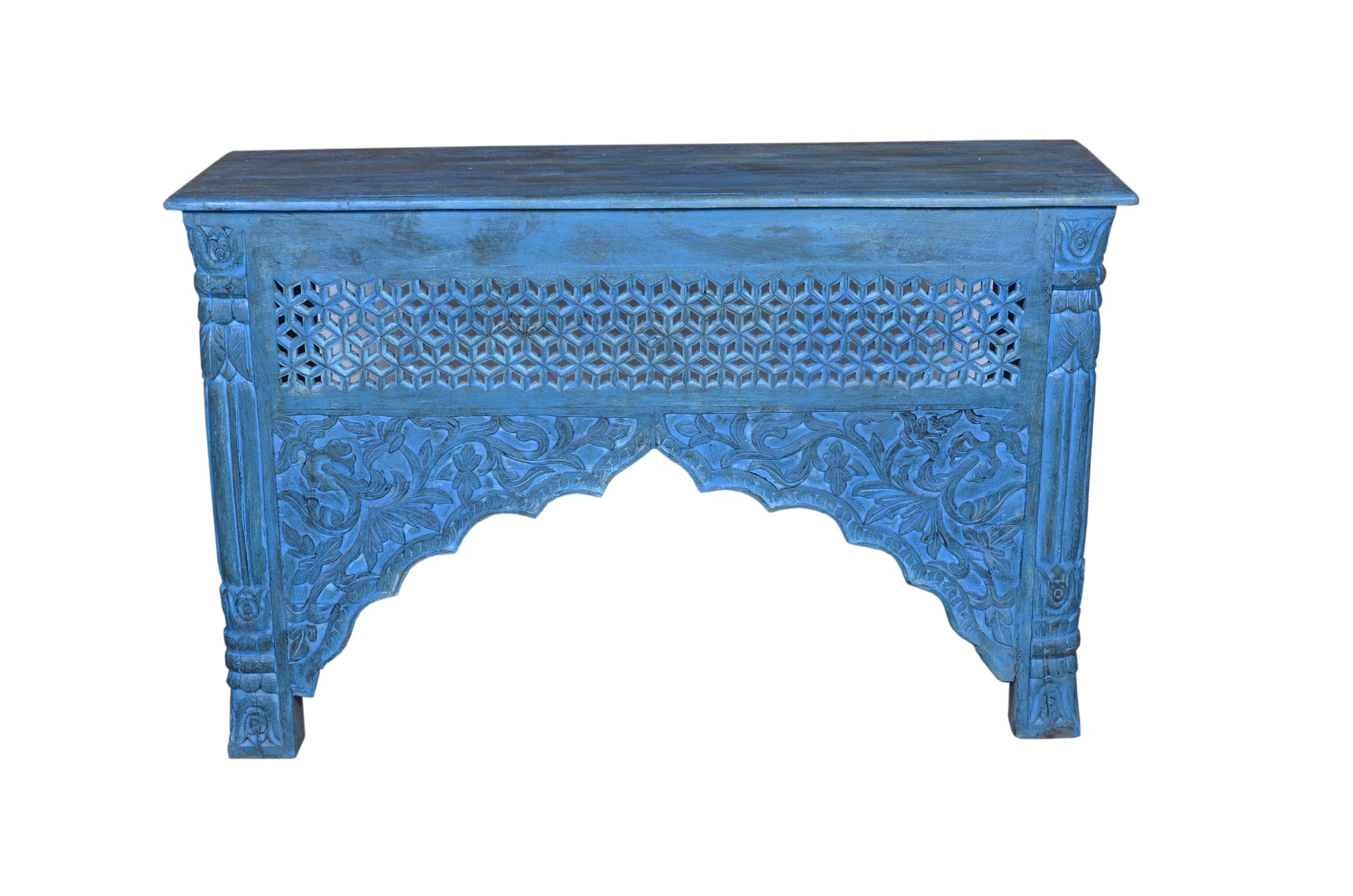 Royal Hand Carved Wooden Console Table