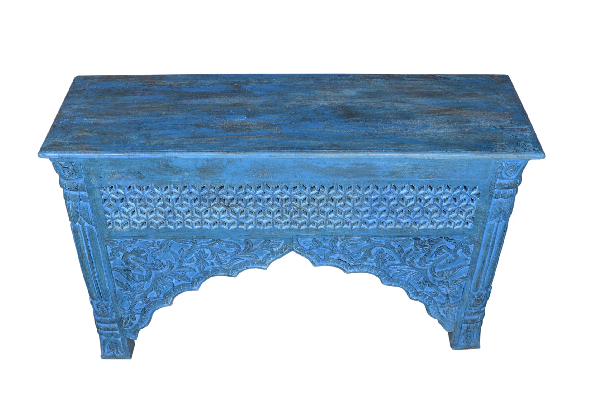 Royal Hand Carved Wooden Console Table