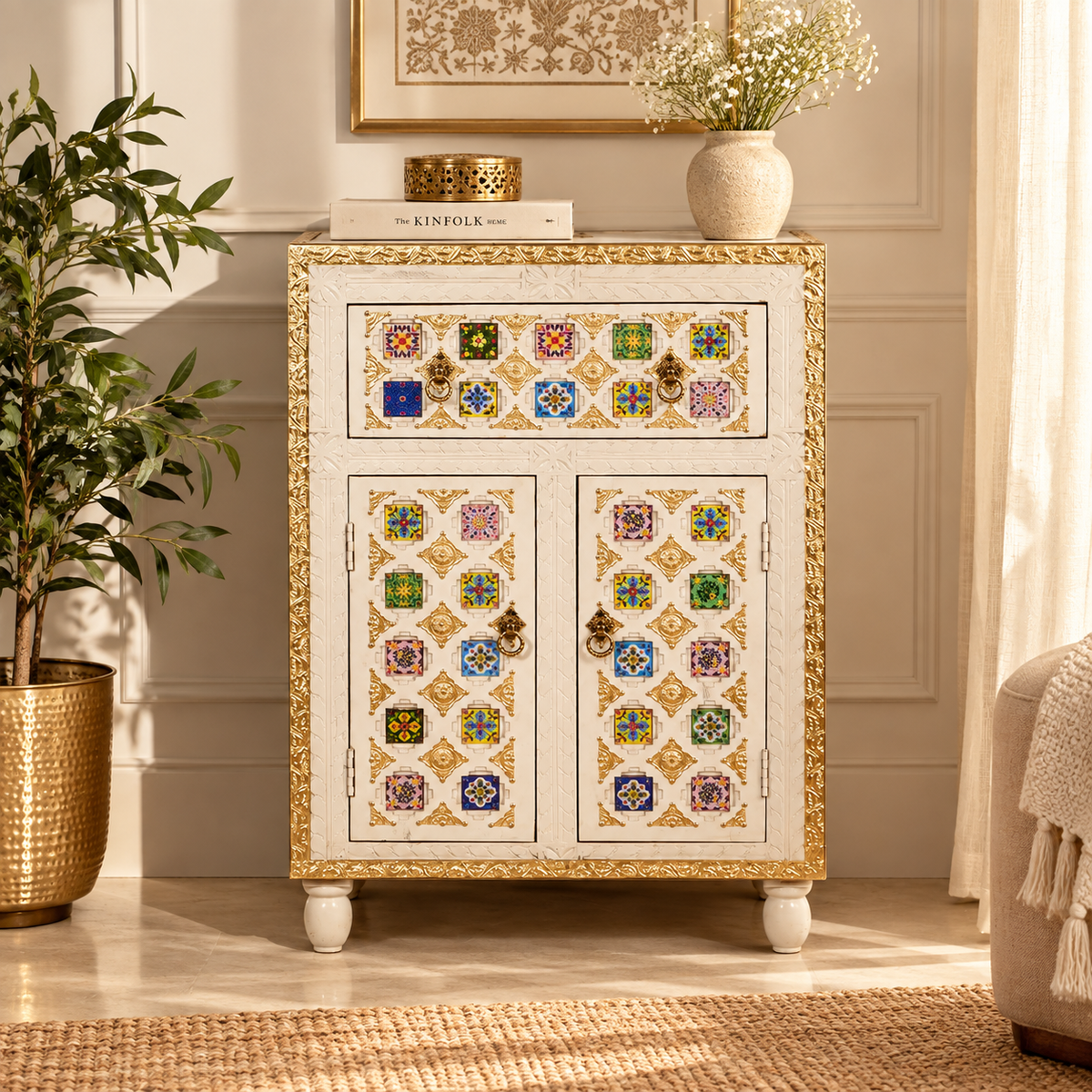Calla Hand Craved Chest