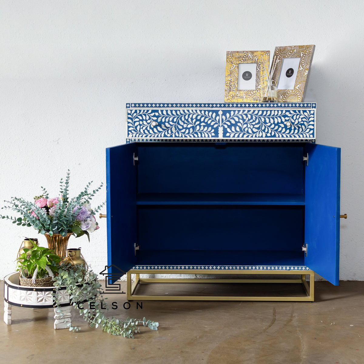Liona Bone Inlay Chest of Drawer