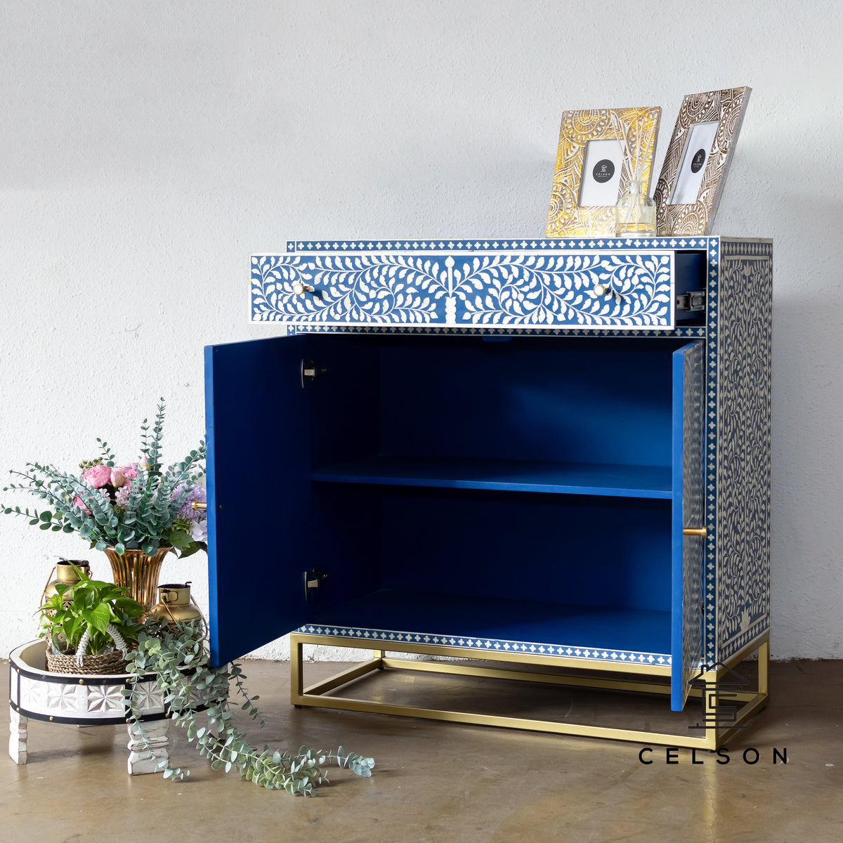 Liona Bone Inlay Chest of Drawer