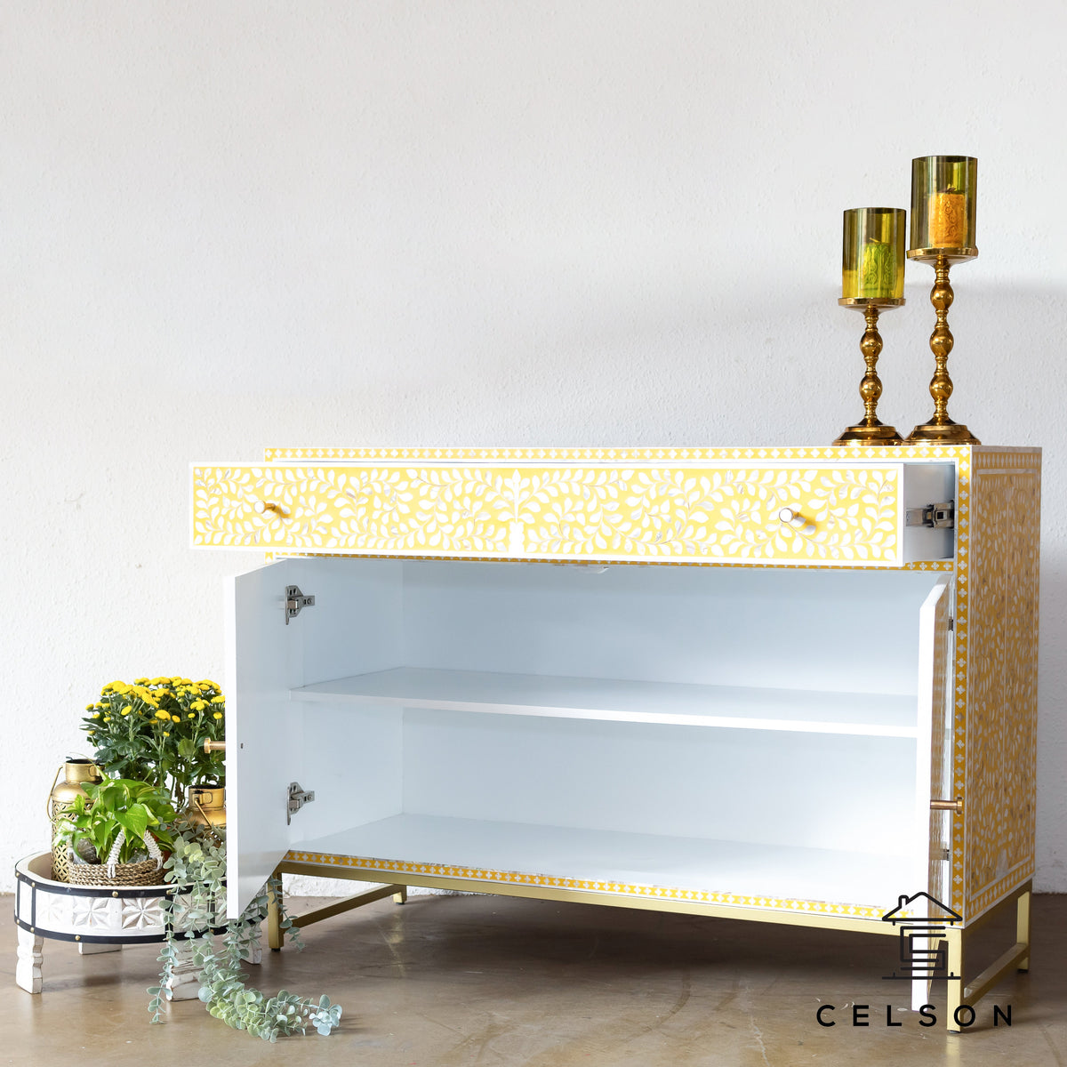 Sara Mother of Pearl Inlay Chest of Drawer