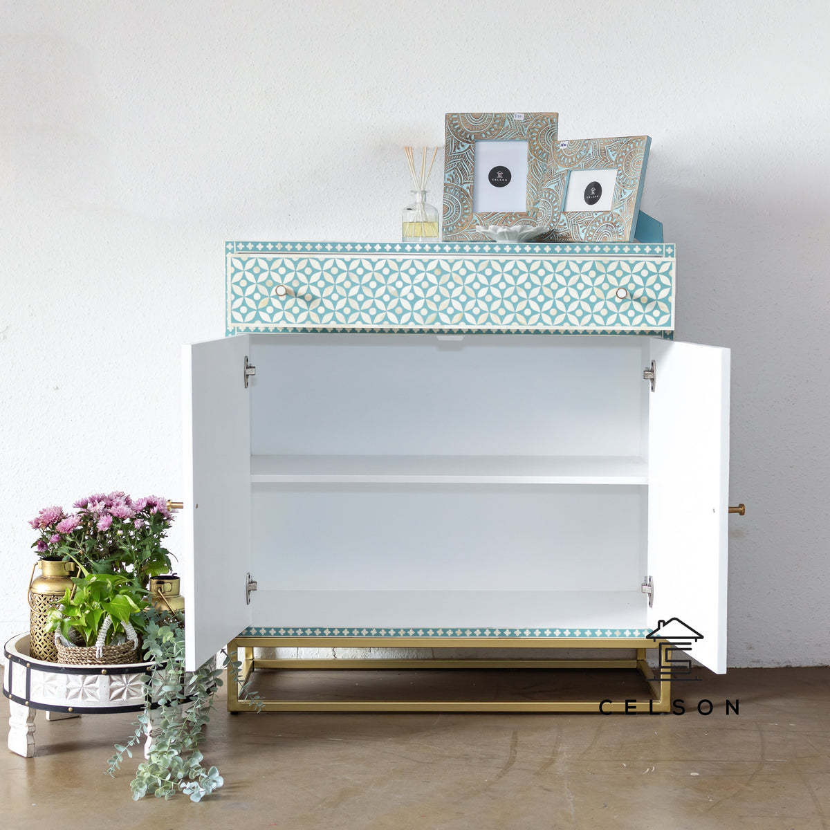 Bert Bone Inlay Cabinet