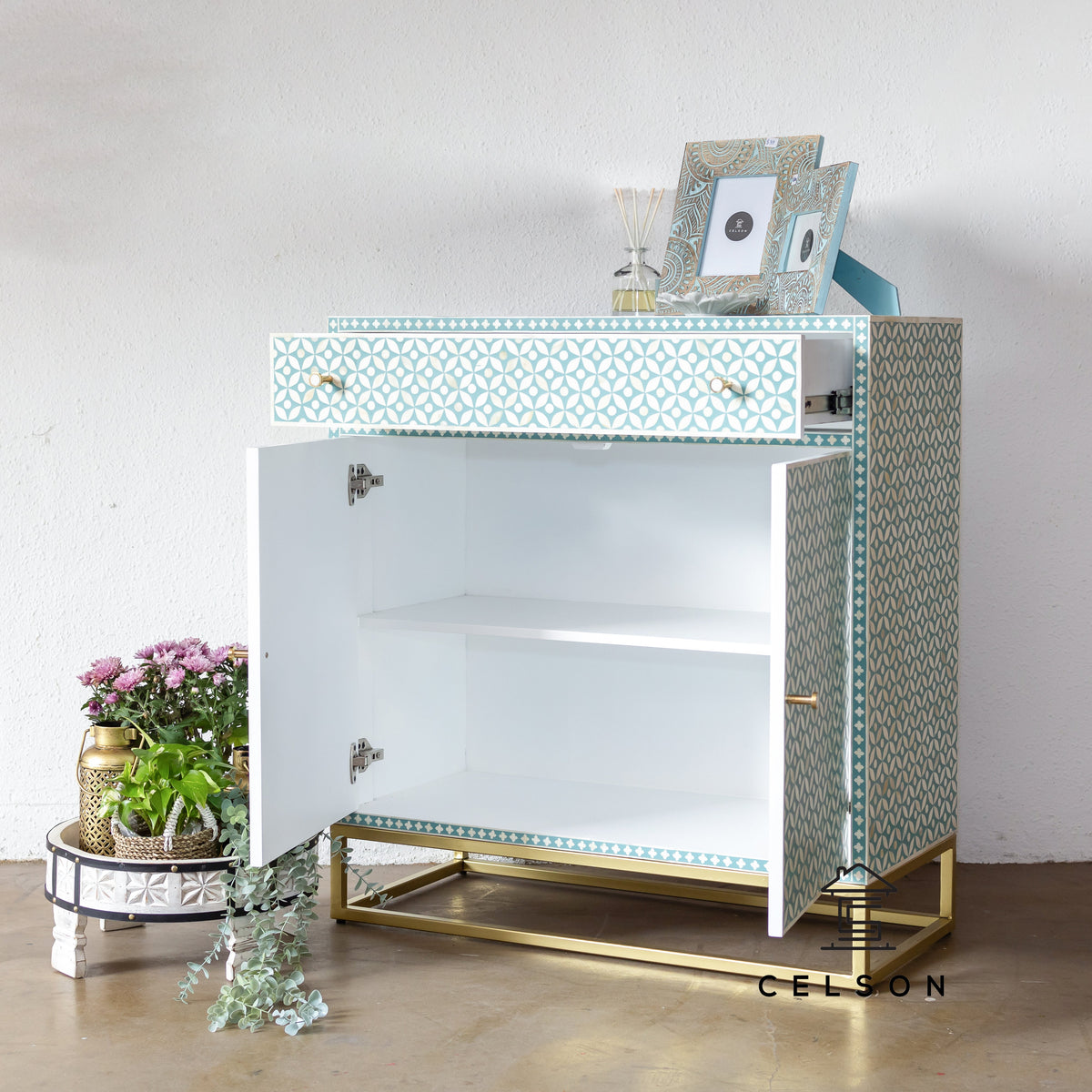 Bert Bone Inlay Cabinet