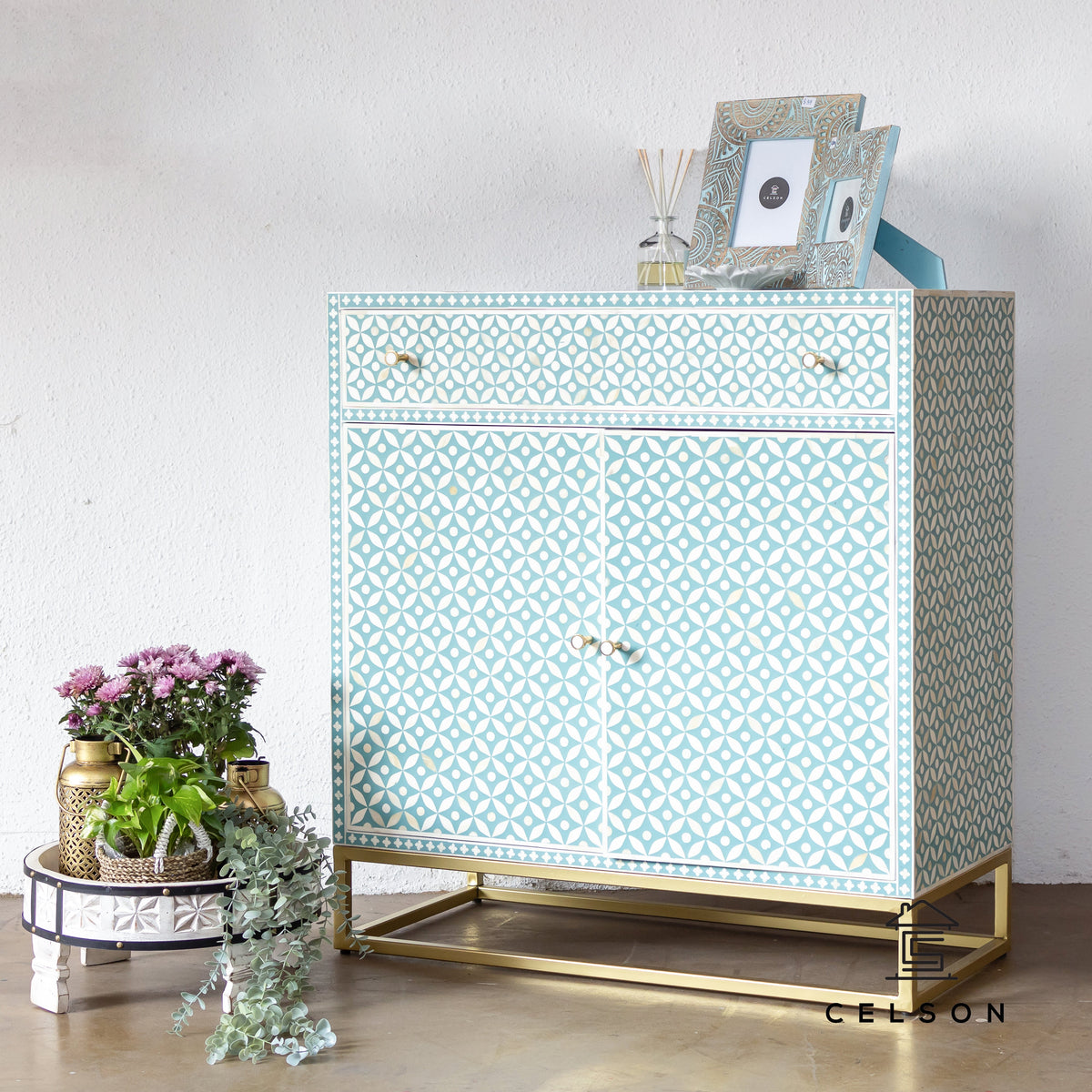 Bert Bone Inlay Cabinet