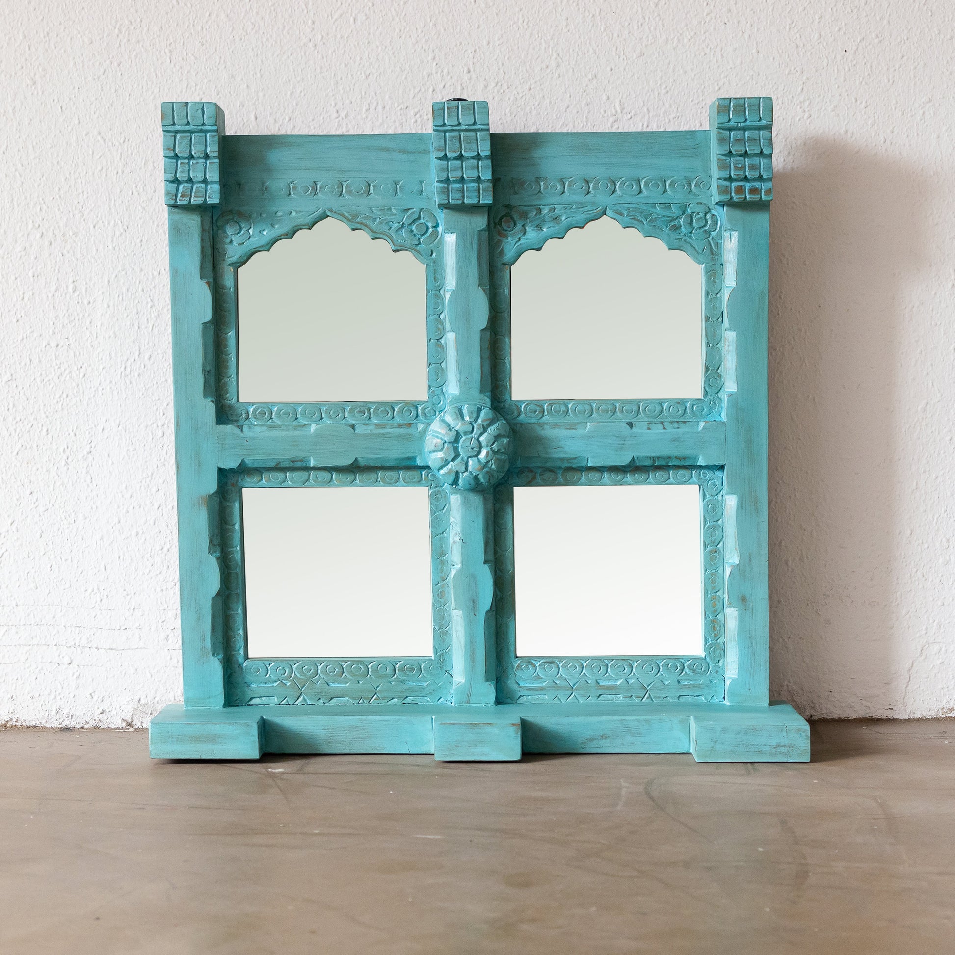 Mehrab Hand Carved Wooden Mirror