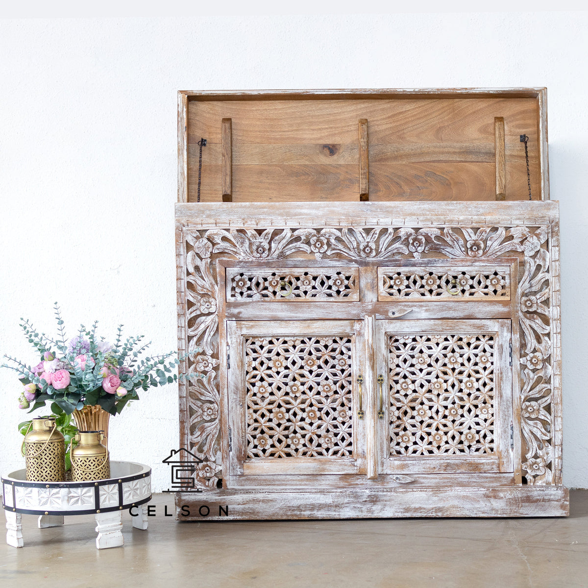 Vaibhav Carved Wooden Cabinet