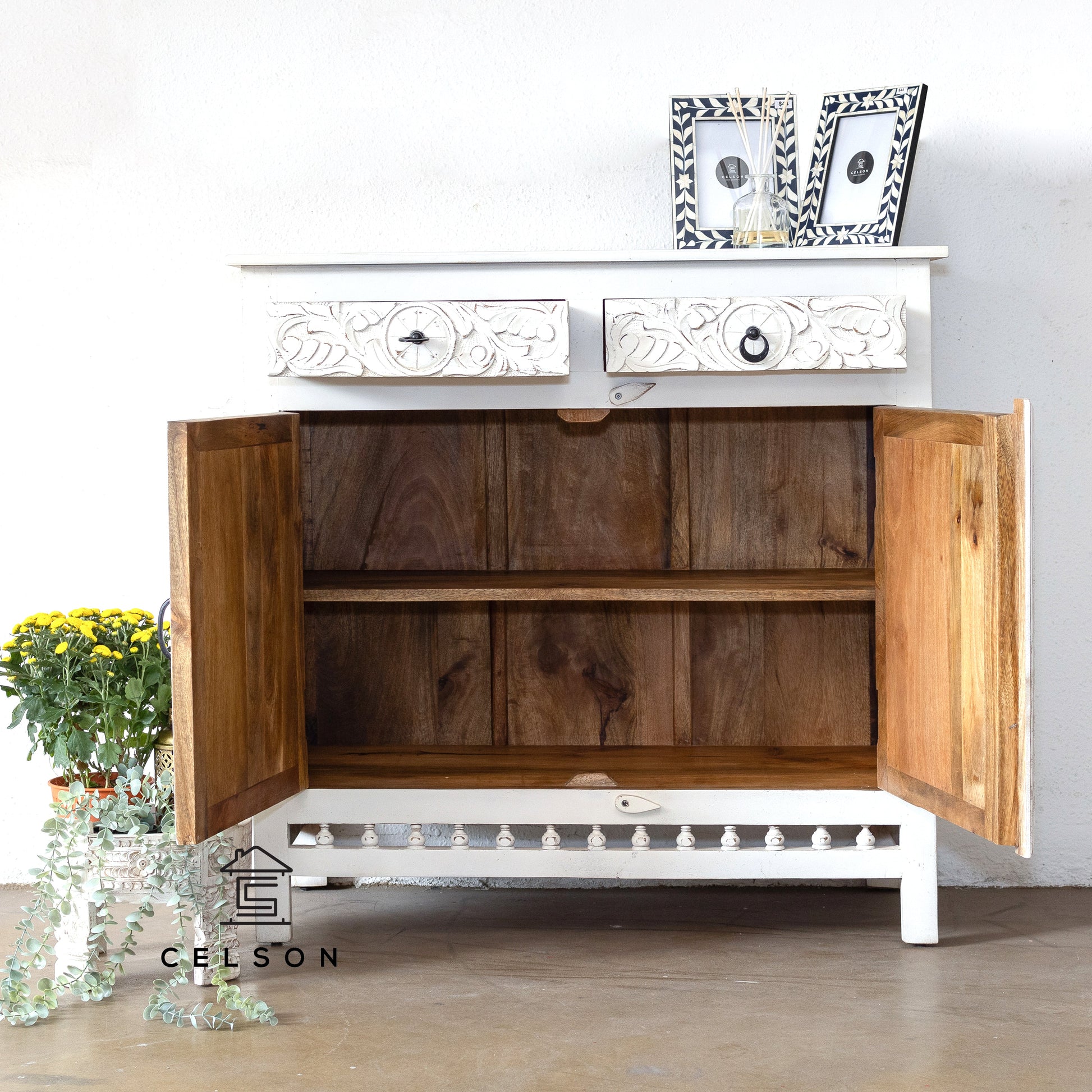 Anokhi Carved Wooden Cabinet