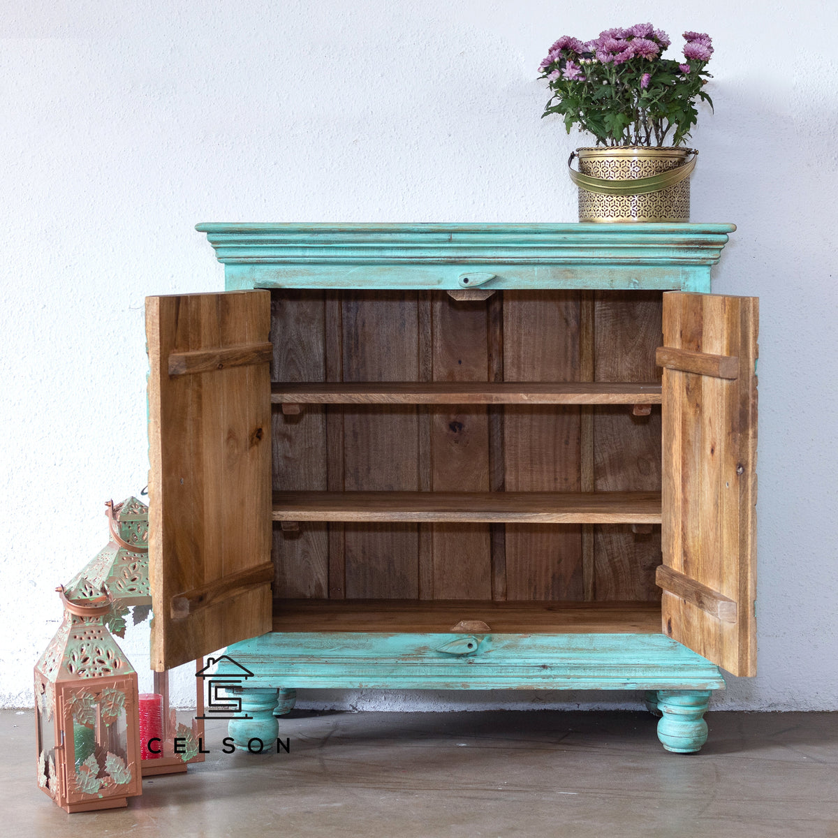 Jiya Carved Wooden Cabinet