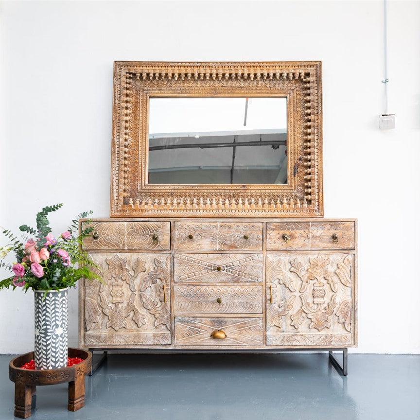 Riva Hand Carved Side Board