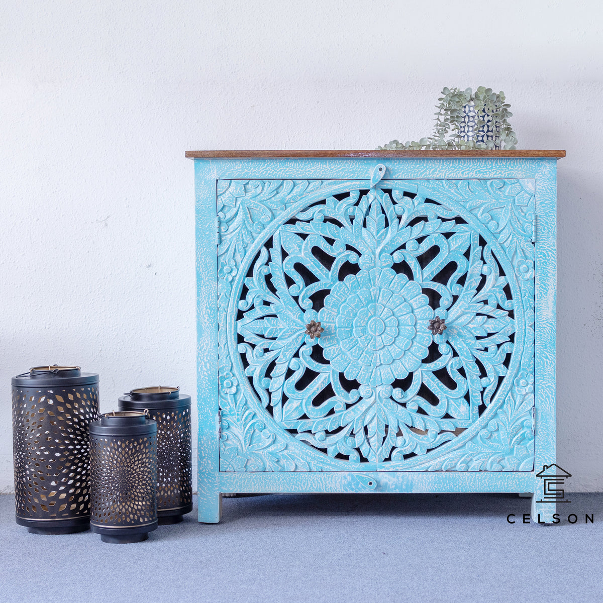 Boarg Carved Wooden Cabinet