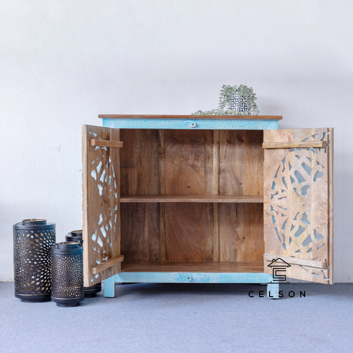 Boarg Carved Wooden Cabinet