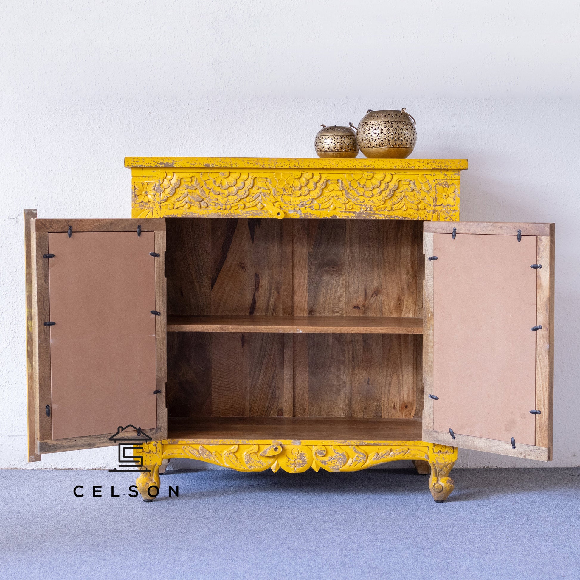 Becker Carved Wooden Chest