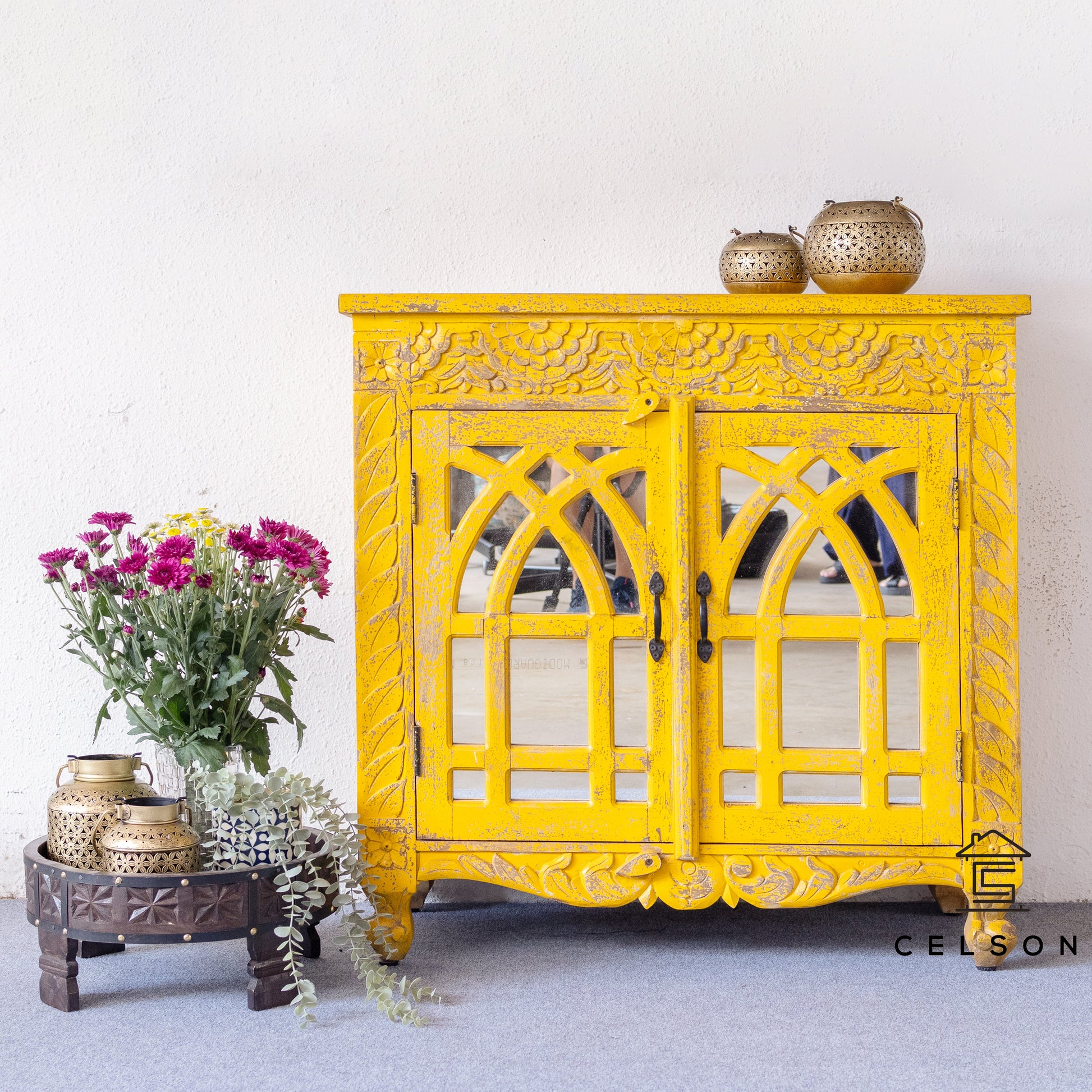Becker Carved Wooden Chest