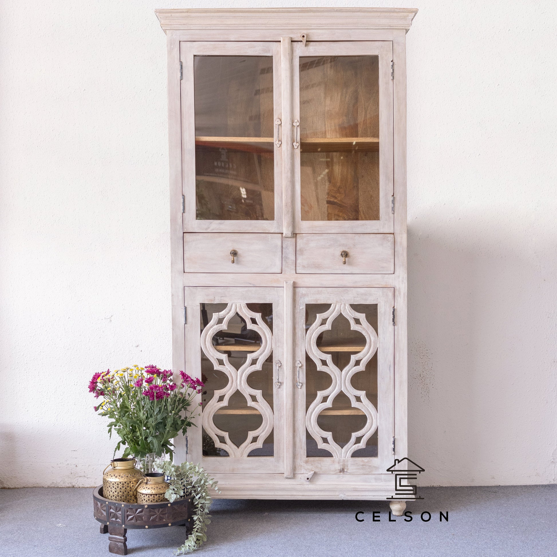 Rolo Carved Bookcase