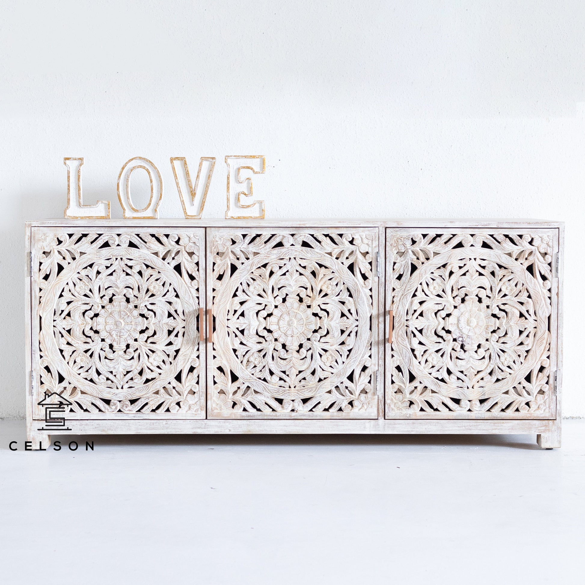 David Wooden Carved TV Cabinet