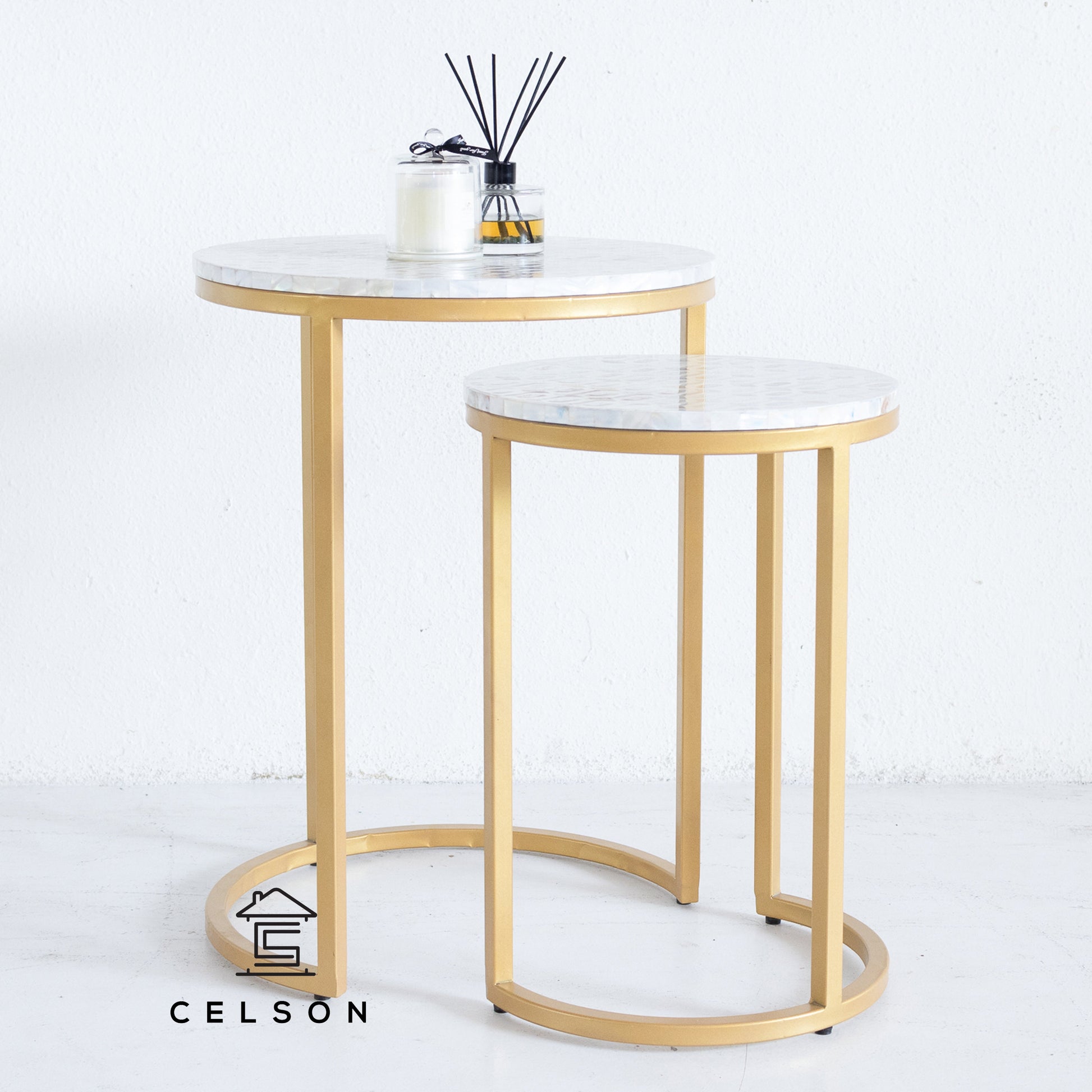 Katie Mother of Pearl Inlay Nesting Tables