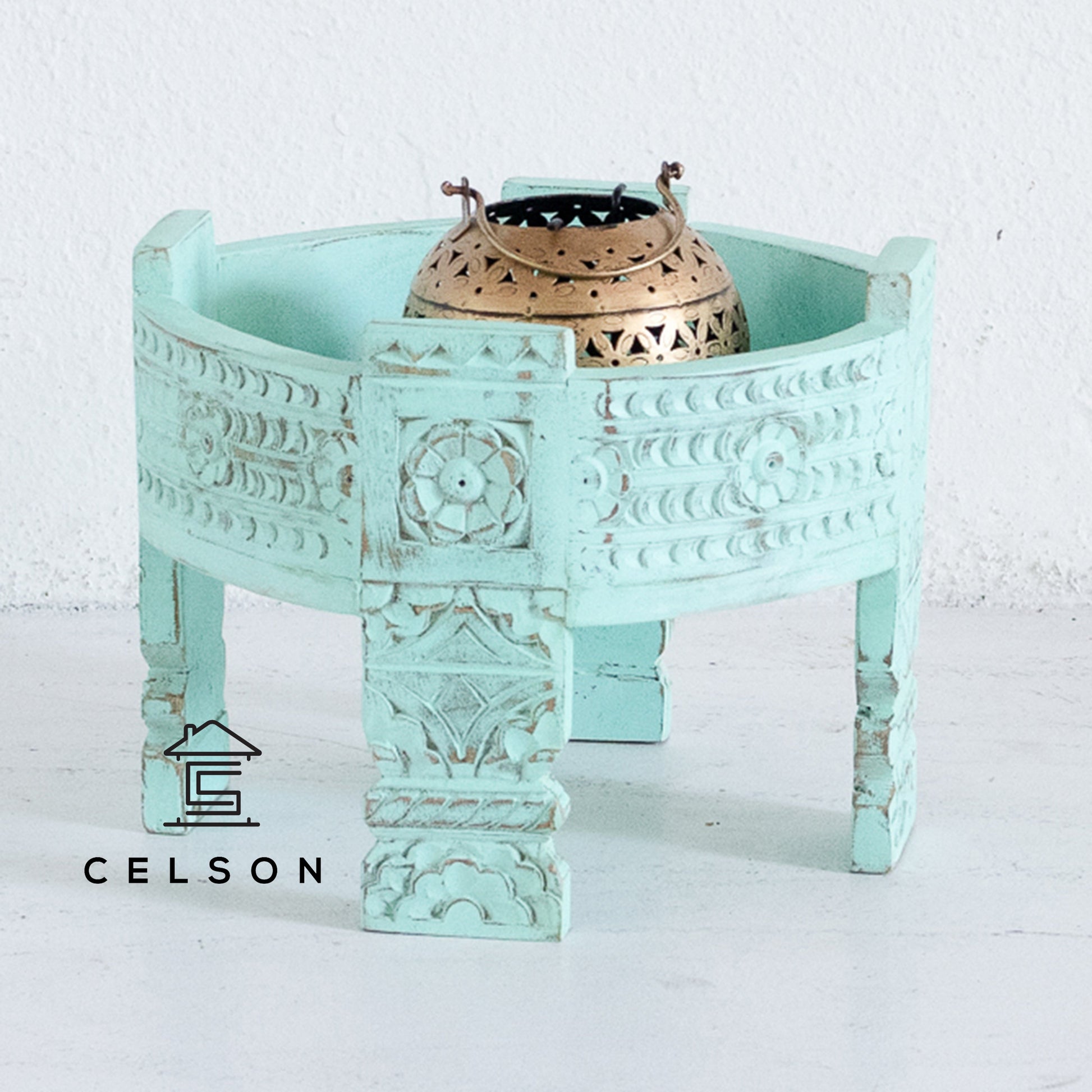 Hari Carved Chakki Table