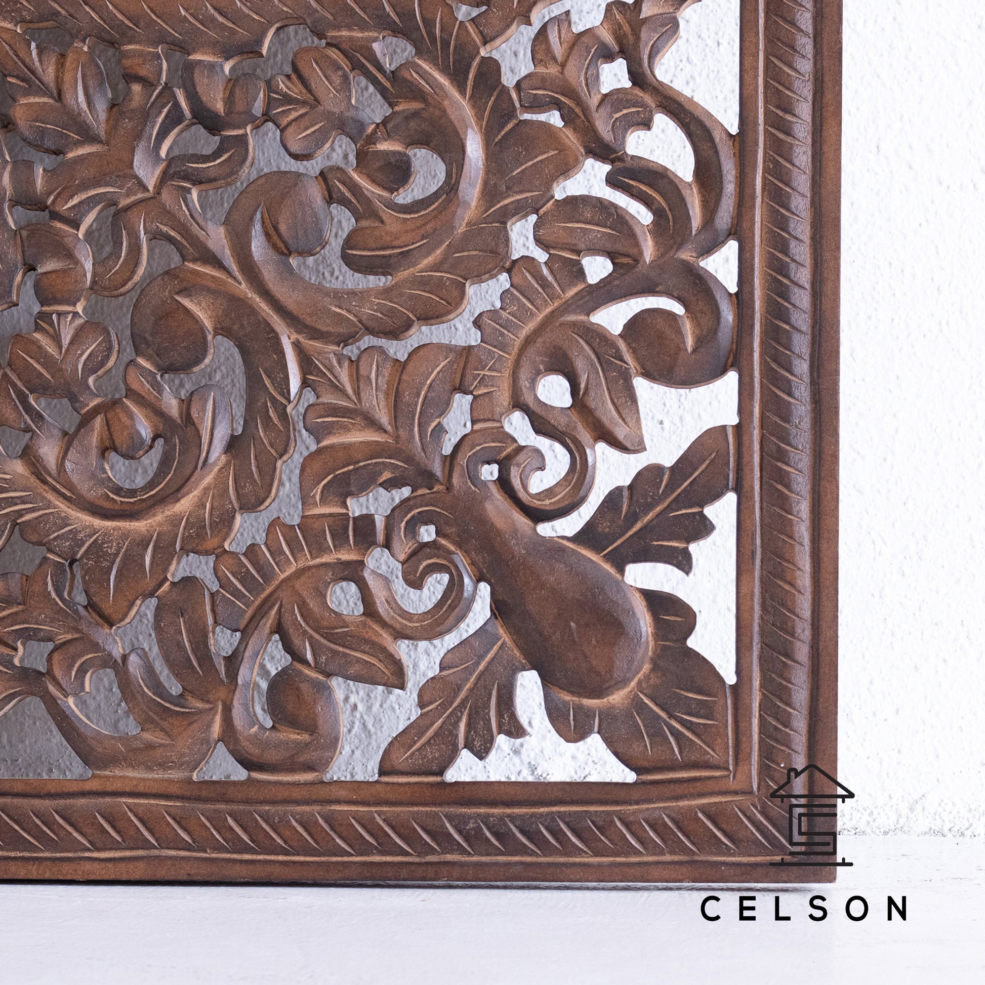 Fink Carved Wall Panel Brown