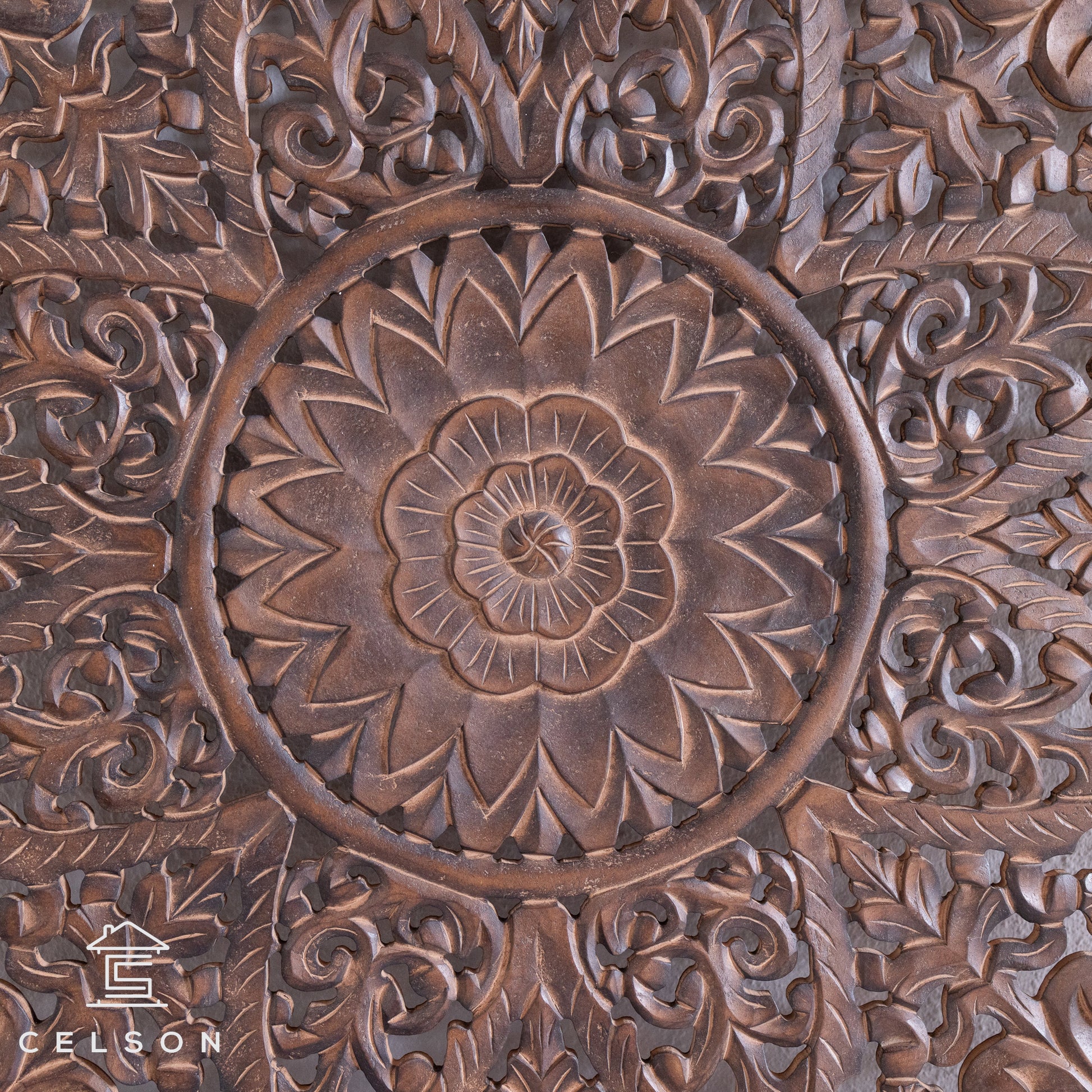 Fink Carved Wall Panel Brown