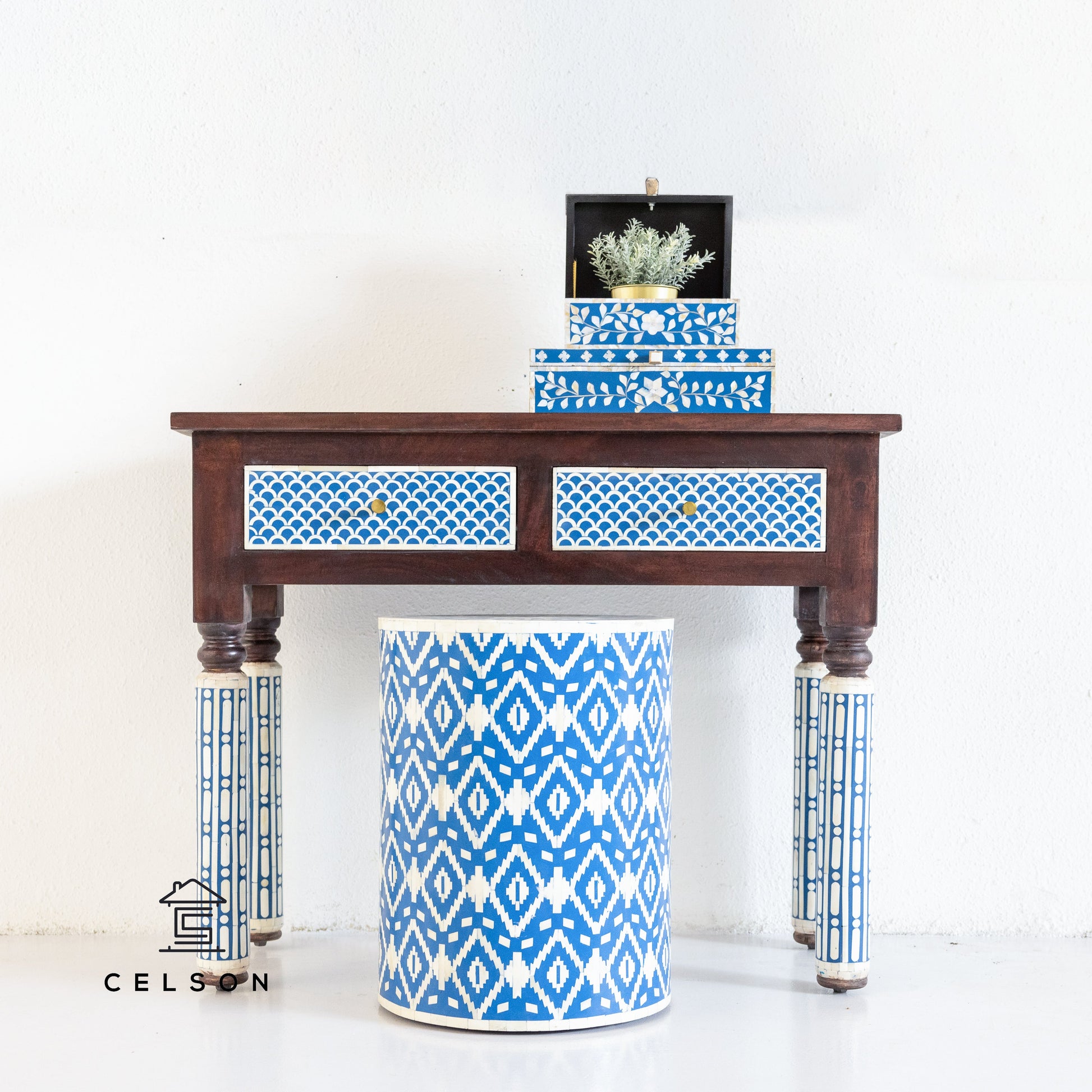 Nick Bone Inlay Console Table