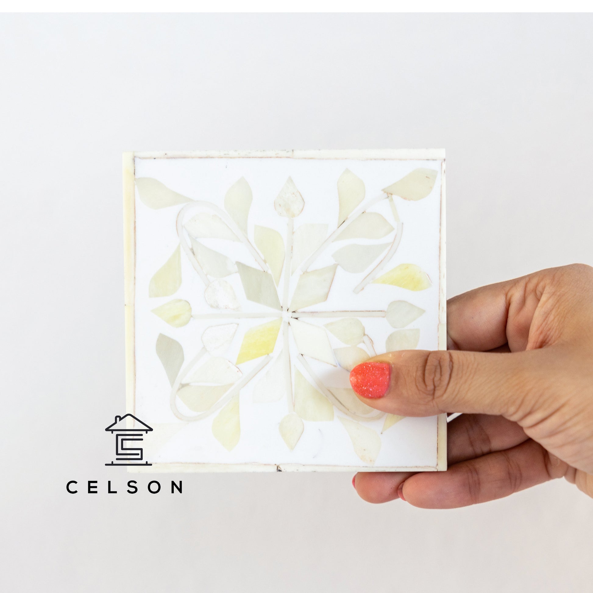 Justin Bone Inlay Multi Colours Coaster