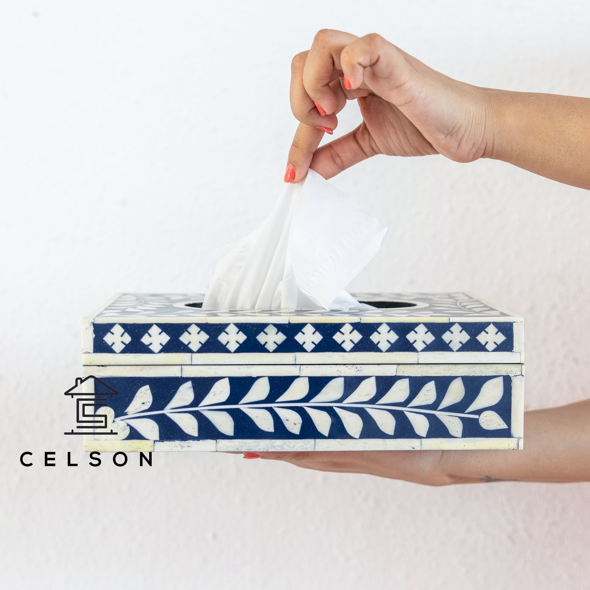 Obie MOP Inlay Tissue Box