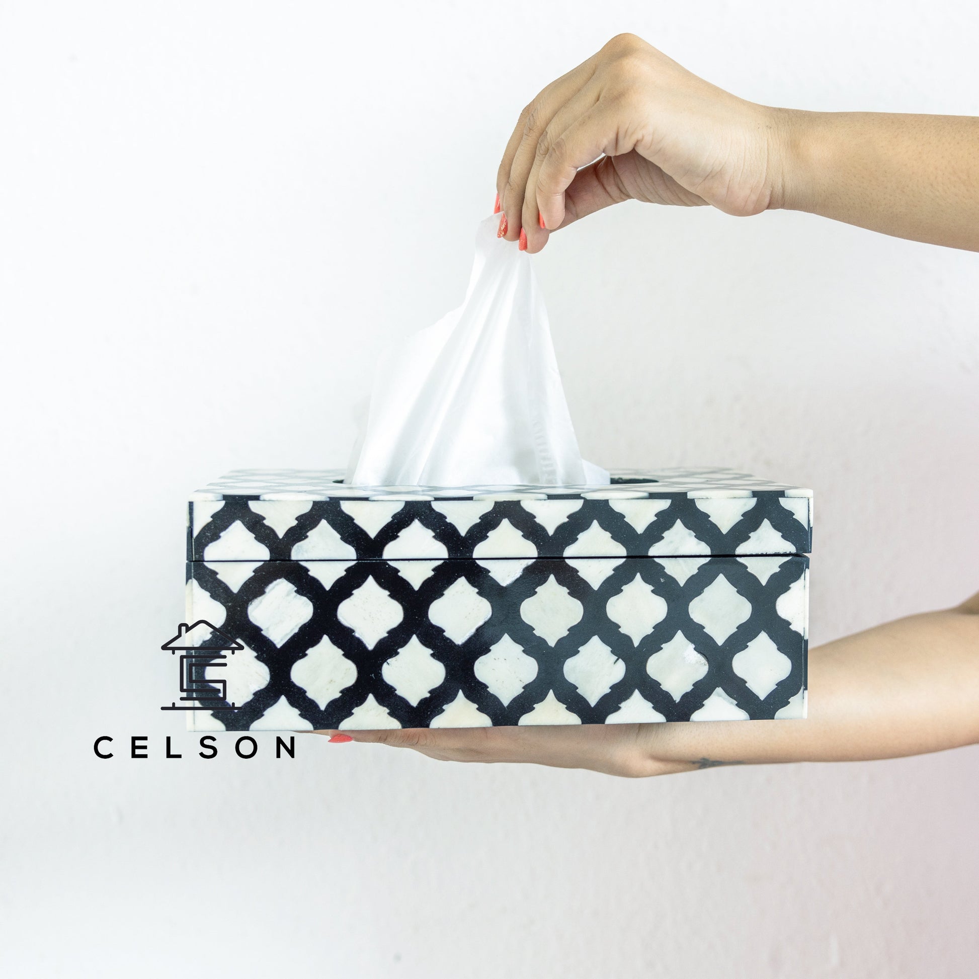 Obie MOP Inlay Tissue Box