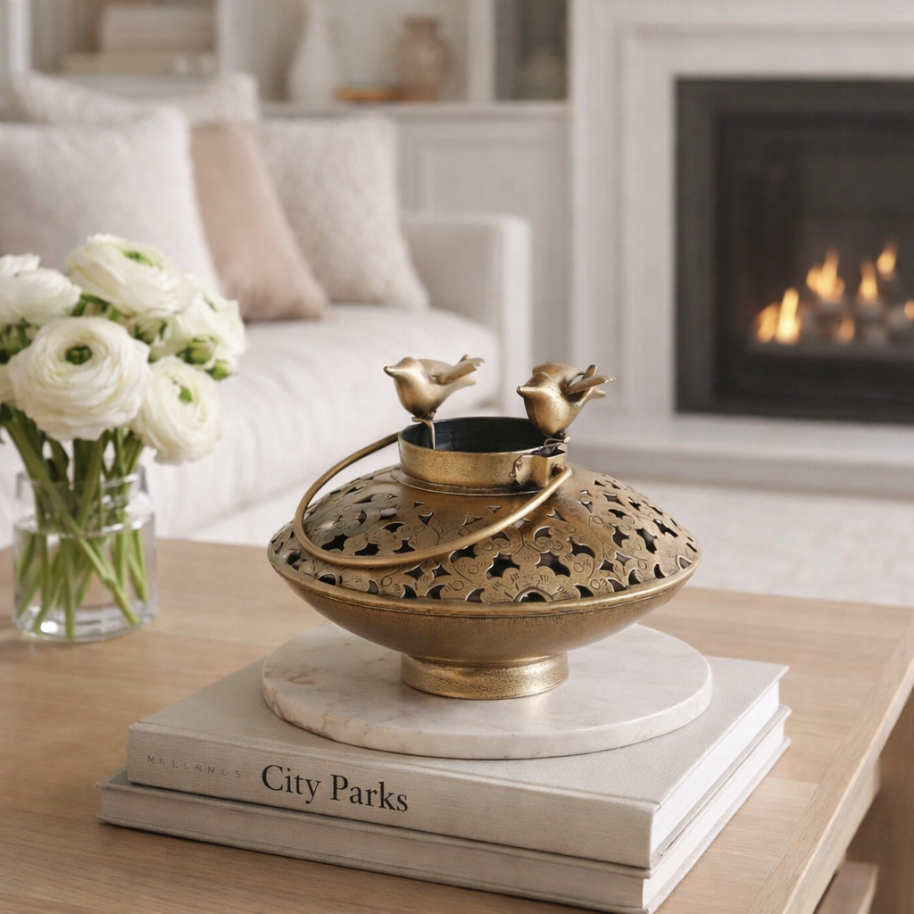 Flok Antique Brass Lantern