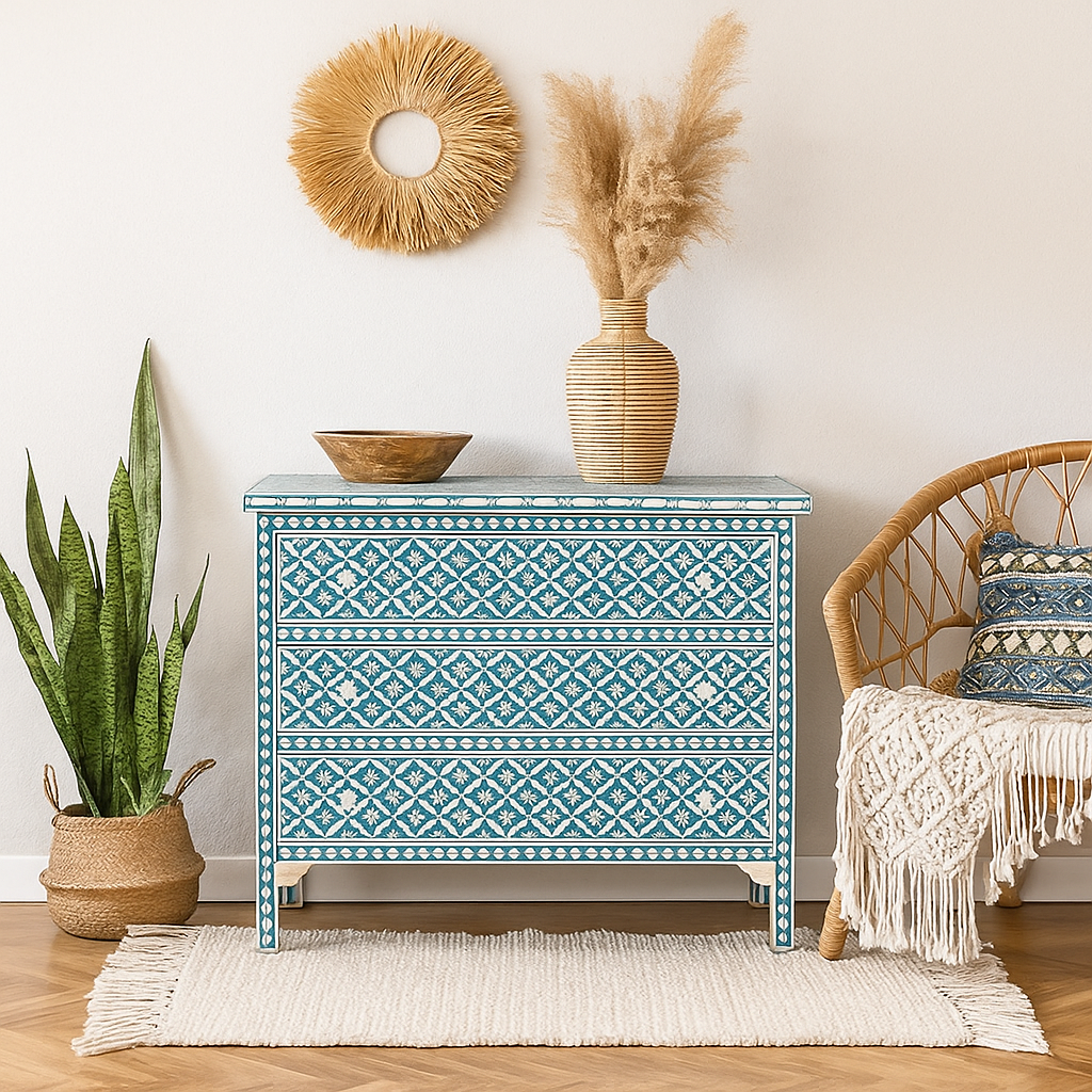 Otto Bone Inlay Chest of Drawer