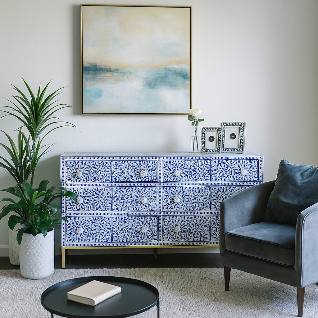 Mason Bone Inlay Chest of Drawer